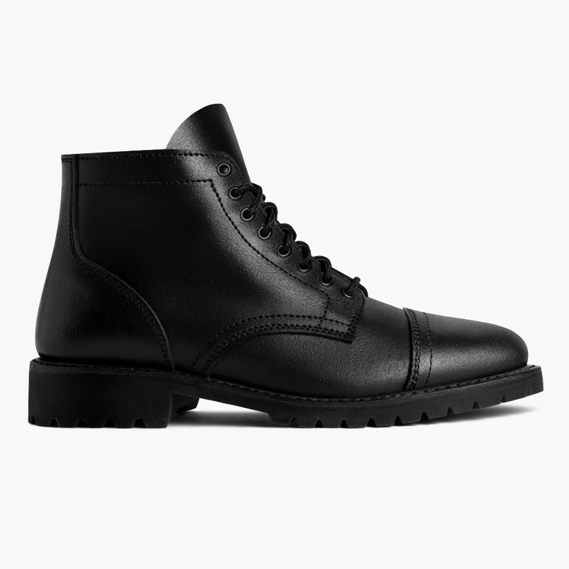 Vanguard Czarna Waxed Roughout Leather Boots Męska