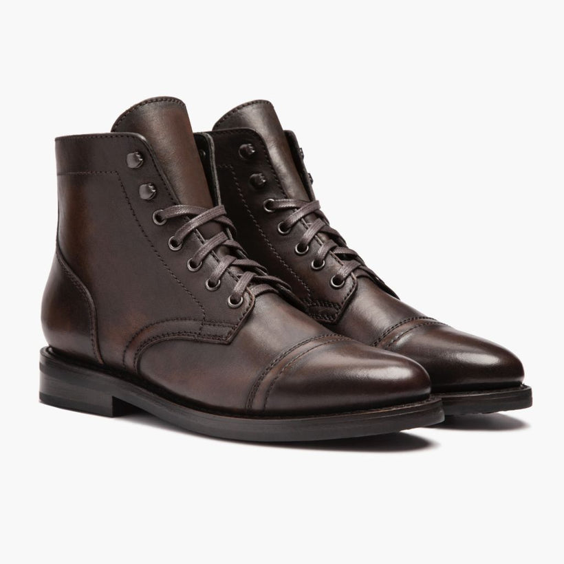 Captain Czarna Coffee Leather Boots Damska