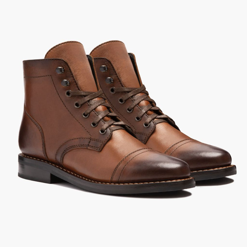 Captain Brandy Leather Boots Damska