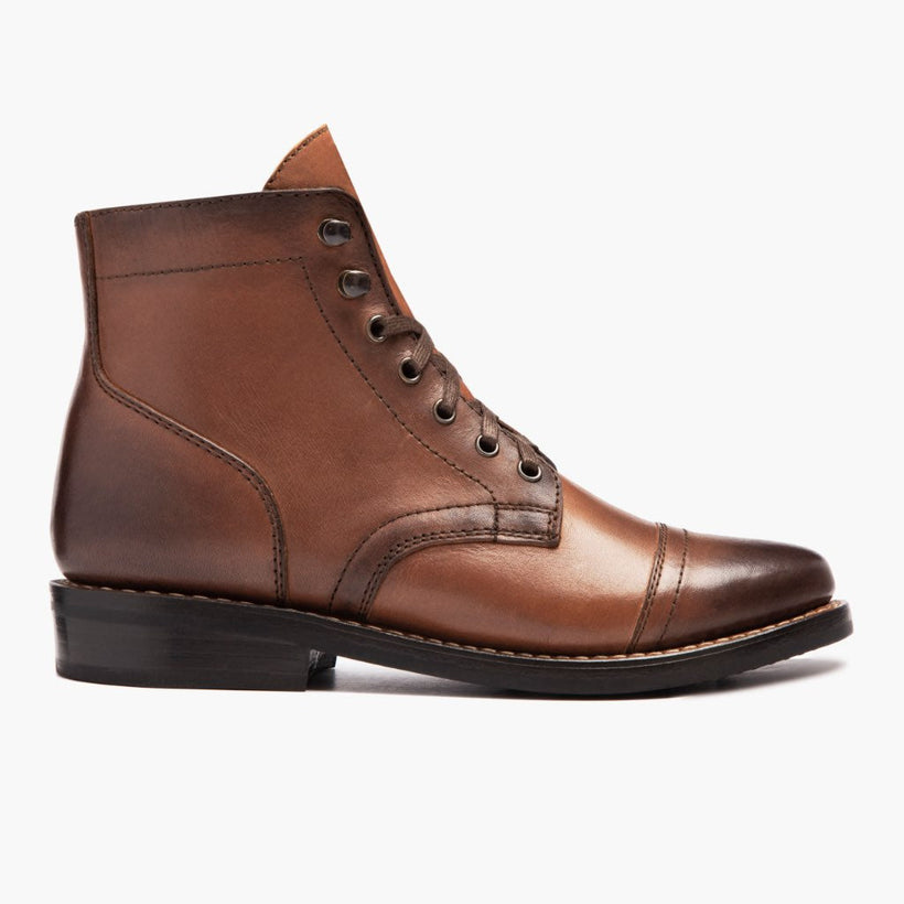 Captain Brandy Leather Boots Damska