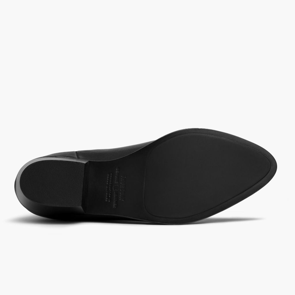 High-Traction Rubber Outsole & Lug Tread Pattern on Dreamer Bootie Czarny Skórzane trzewiki Damska