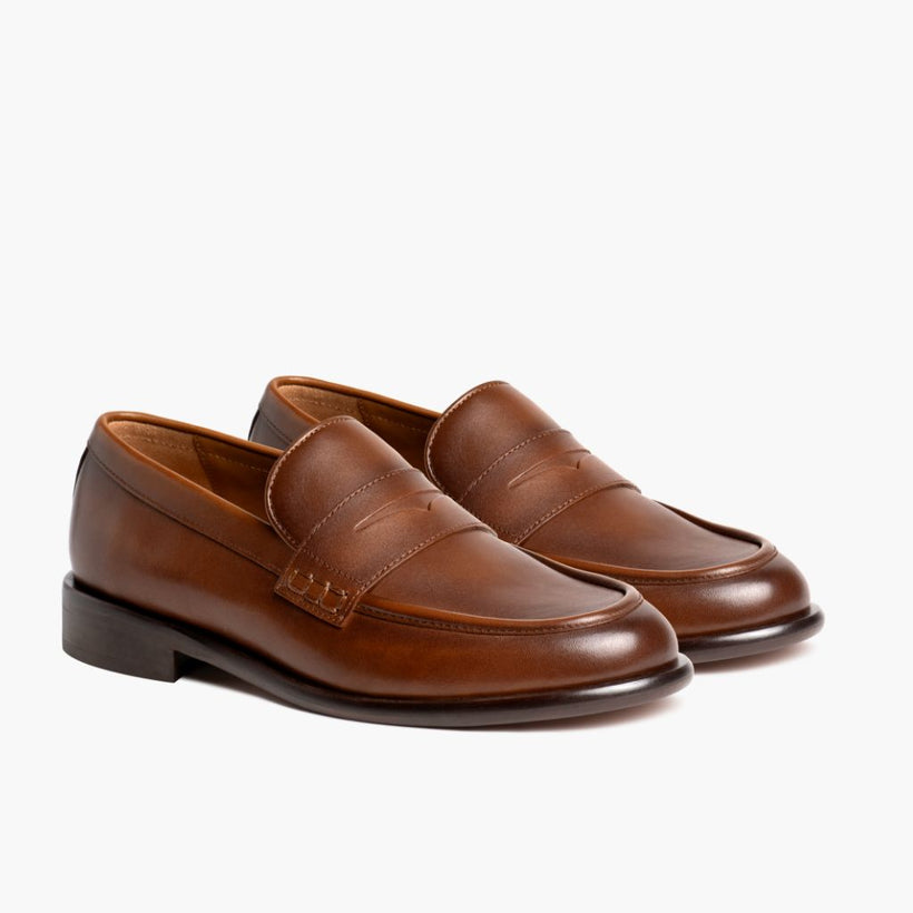 Dress Penny Pecan Leather Boots Damska