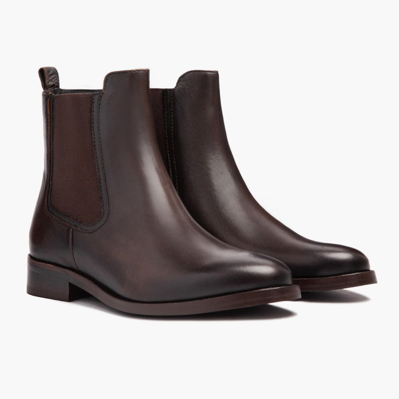 Duchess Czarna Coffee Leather Boots Damska