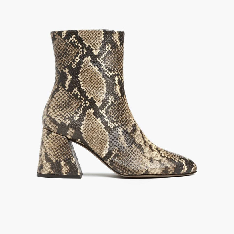 Heartbreaker Snake Print Leather Boots Damska