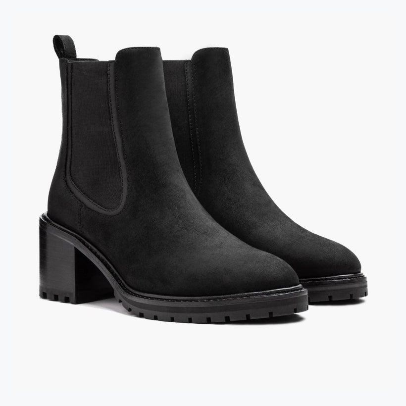 Black Full-Grain leather Boots - Goodyear Welt Construction & Front Toe Box Detail