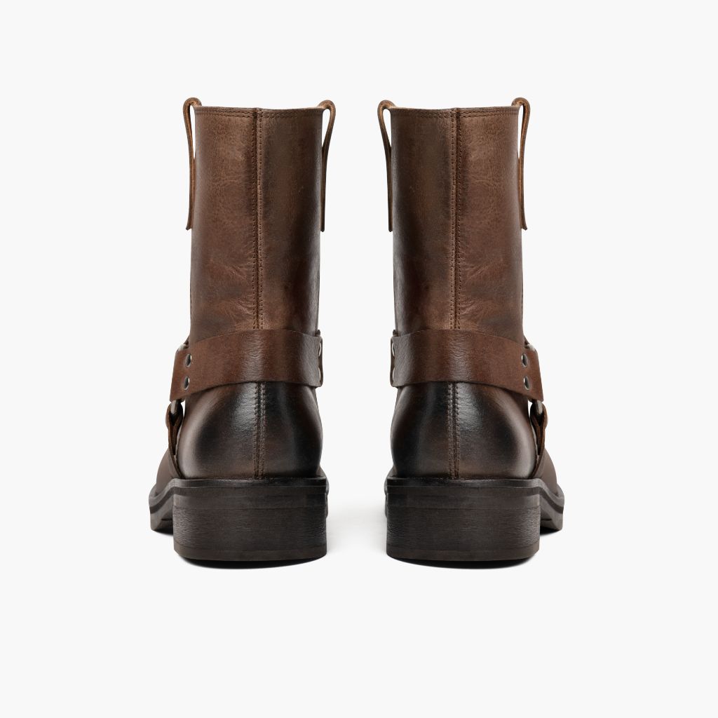 High-Traction Rubber Outsole & Lug Tread Pattern on Outlaw Light Tobacco Skórzane trzewiki Damska
