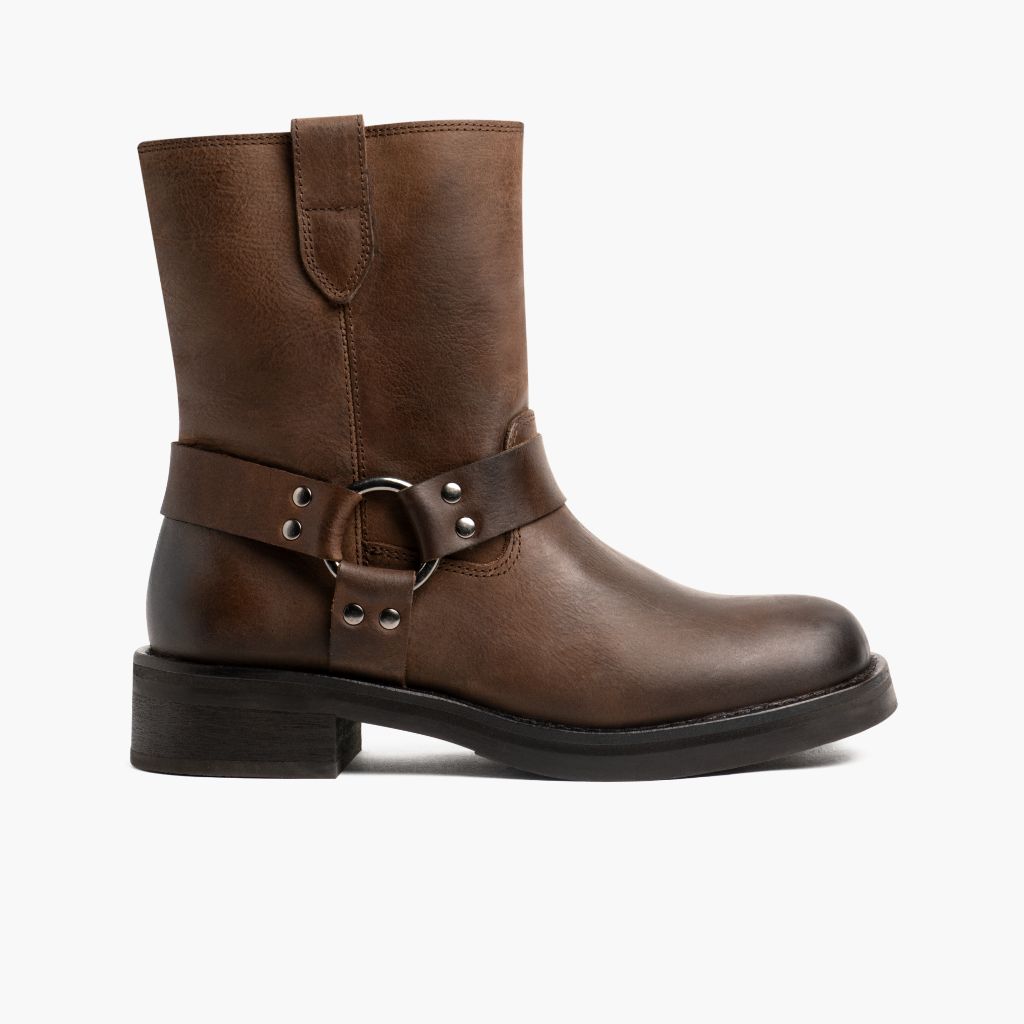 Outlaw Light Tobacco Skórzane trzewiki Damska in Classic Full-Grain Leather - Widok z profilu | Kup online w oficjalnym sklepie