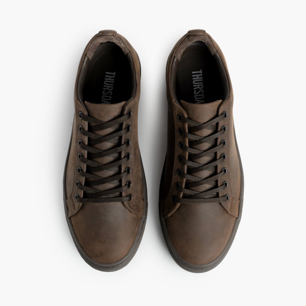 Premier Low Top Tobacco Skórzane sneakersy Damska - Wzmocniony zapiętek i precyzyjne podwójne szwy