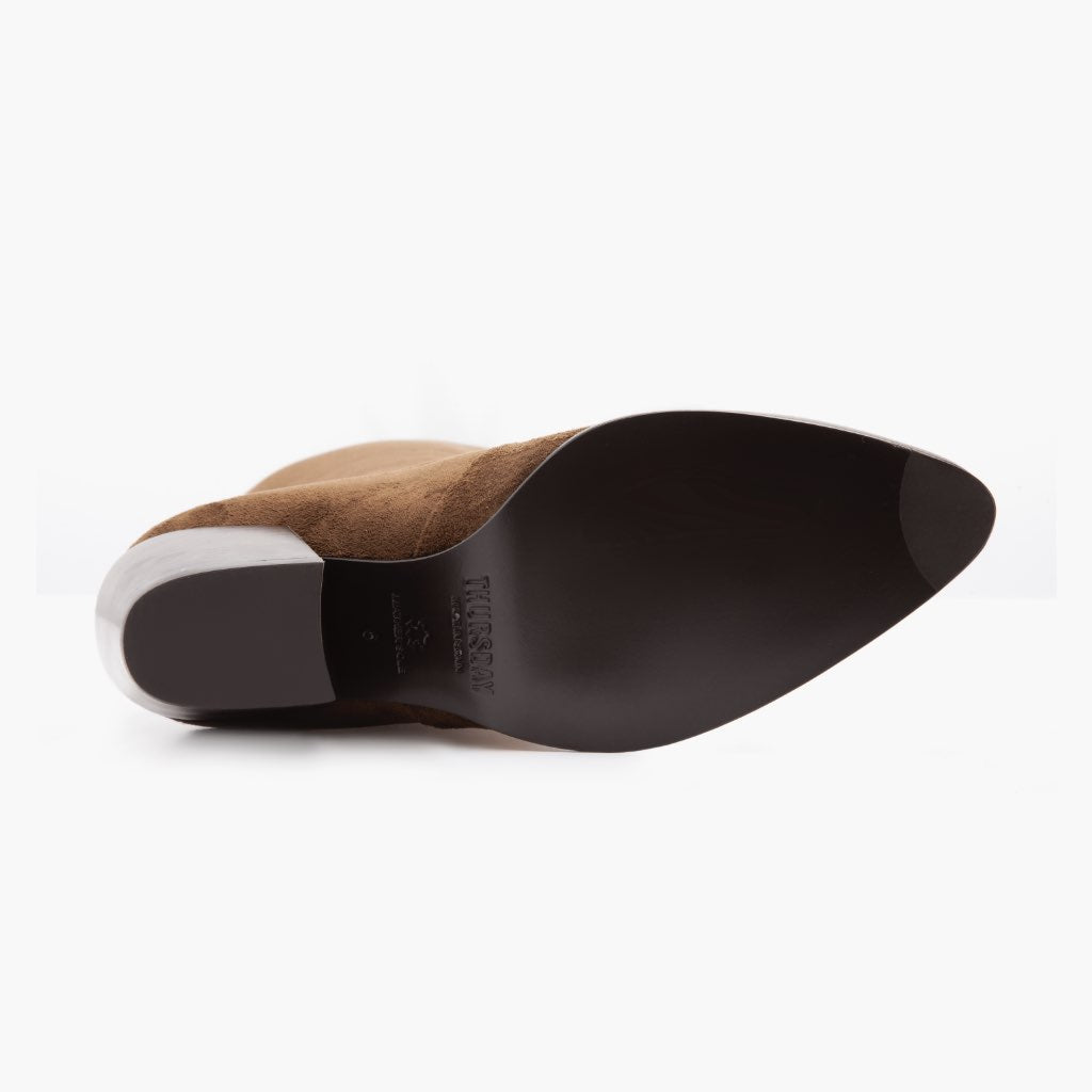 High-Traction Rubber Outsole & Lug Tread Pattern on Tempest Espresso Skórzane trzewiki Damska