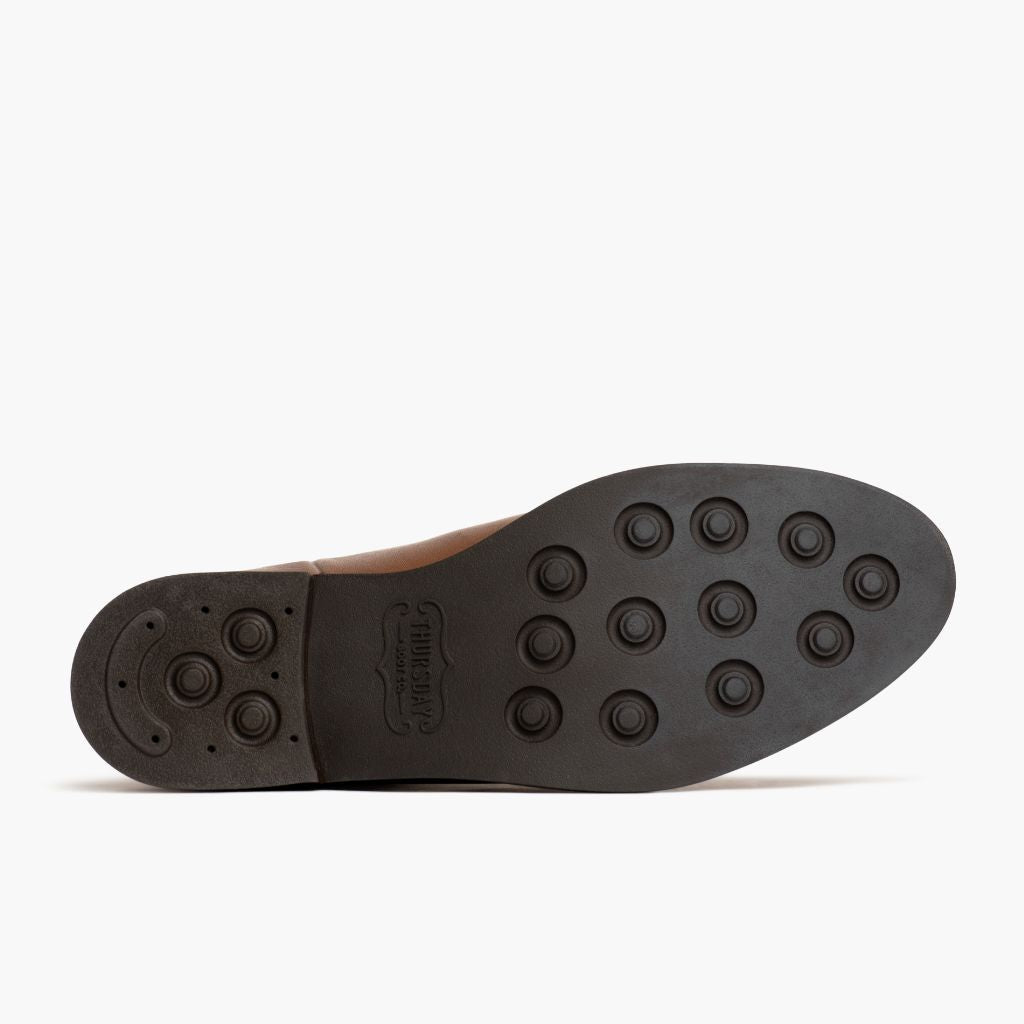 High-Traction Rubber Outsole & Lug Tread Pattern on Duchess Amber Wheat Skórzane trzewiki Damska