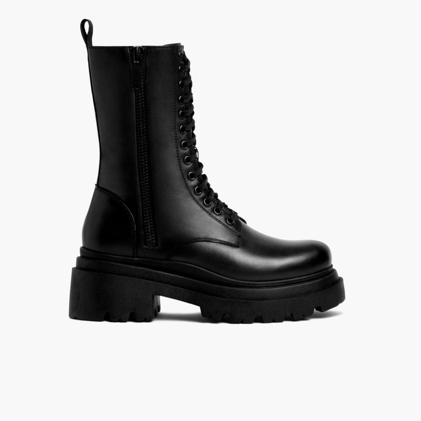 Fatale Czarna Leather Boots Damska