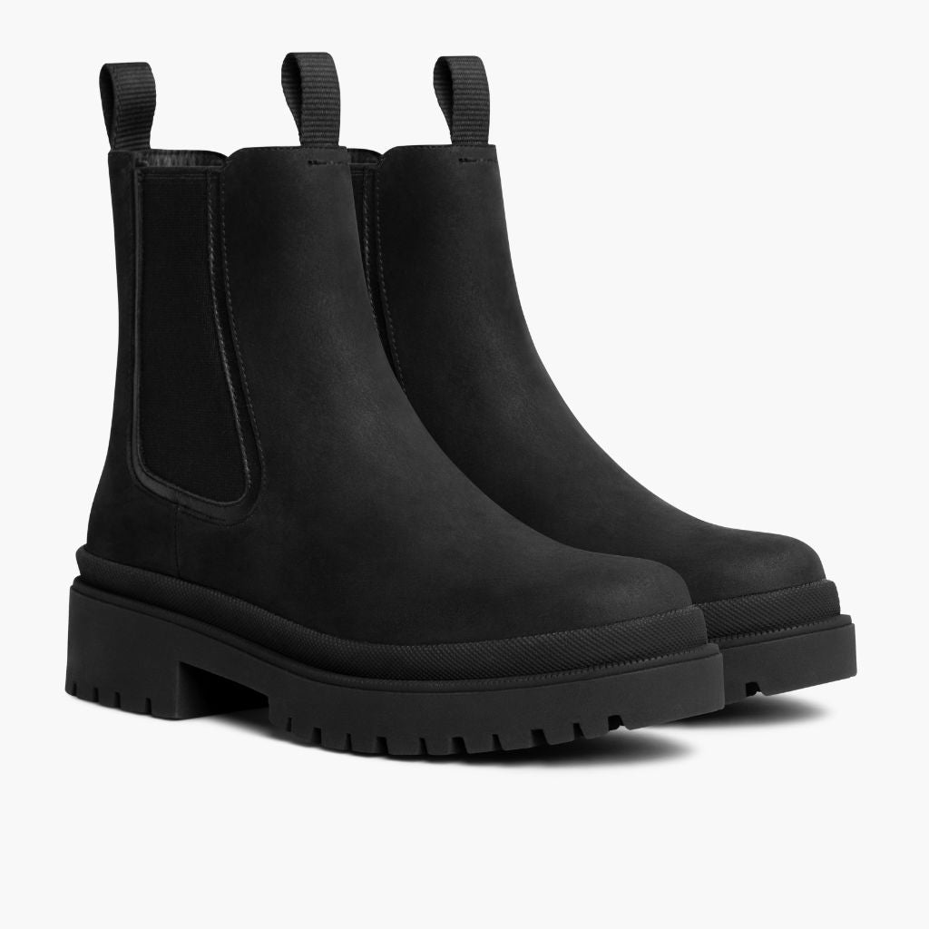 Black Full-Grain leather Boots - Konstrukcja ramowa Goodyear welt i detal noska