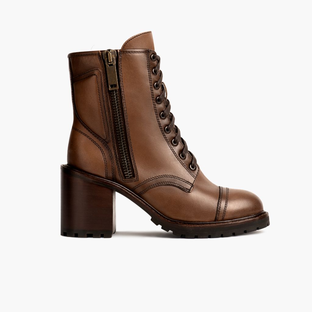Rebel Amber Wheat Skórzane trzewiki Damska in Classic Full-Grain Leather - Widok z profilu | Kup online w oficjalnym sklepie