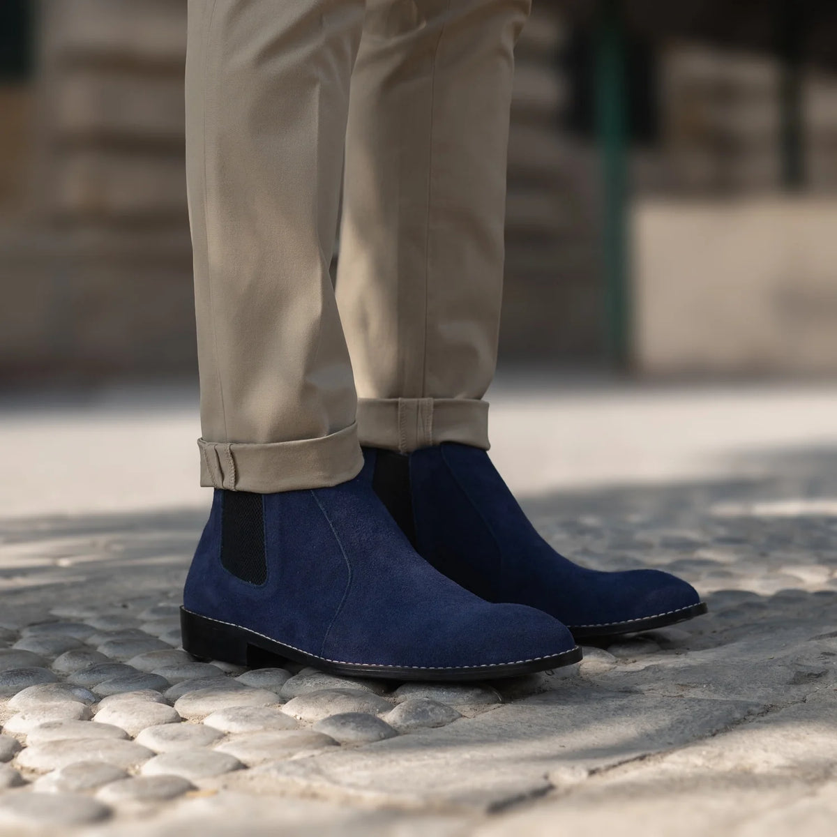 Orlaven Clarkson Chelsea Midnight Niebieski Suede Skórzane trzewiki Męska footwear image 10