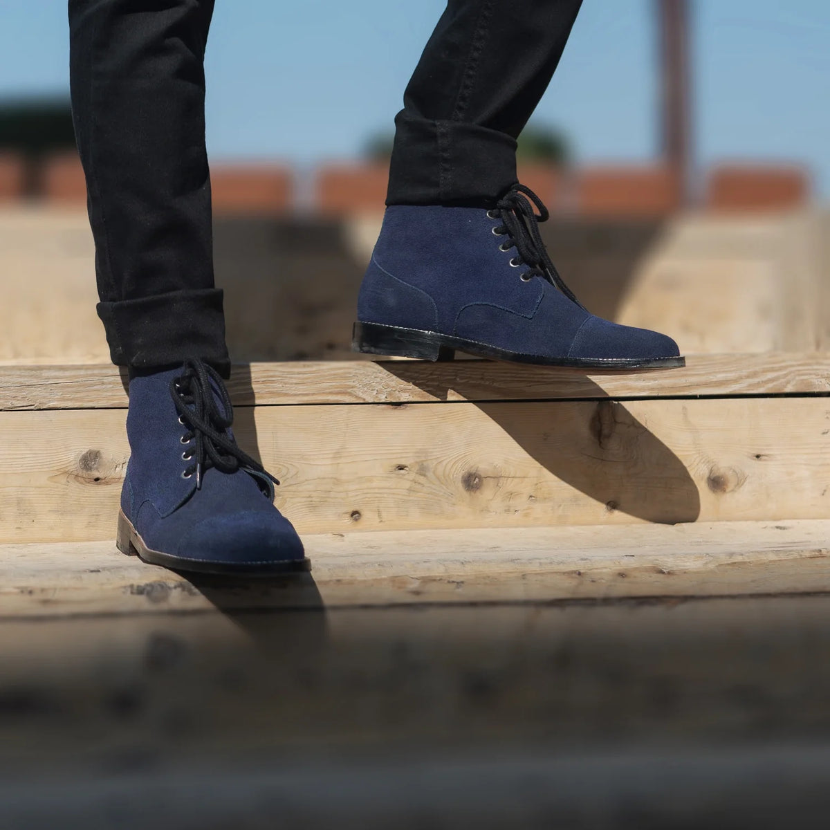 Orlaven Knight Derby Midnight Niebieski Suede Skórzane trzewiki Męska footwear image 10
