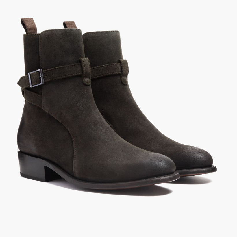 Rogue Dark Olive Suede Leather Boots Męska
