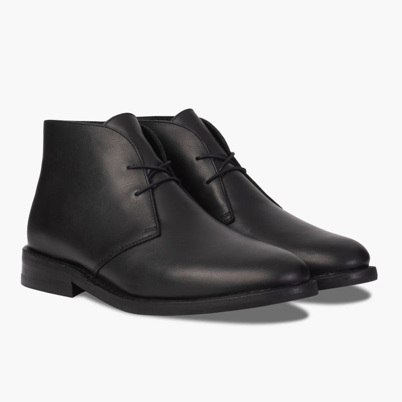 Scout Czarna Leather Boots Męska