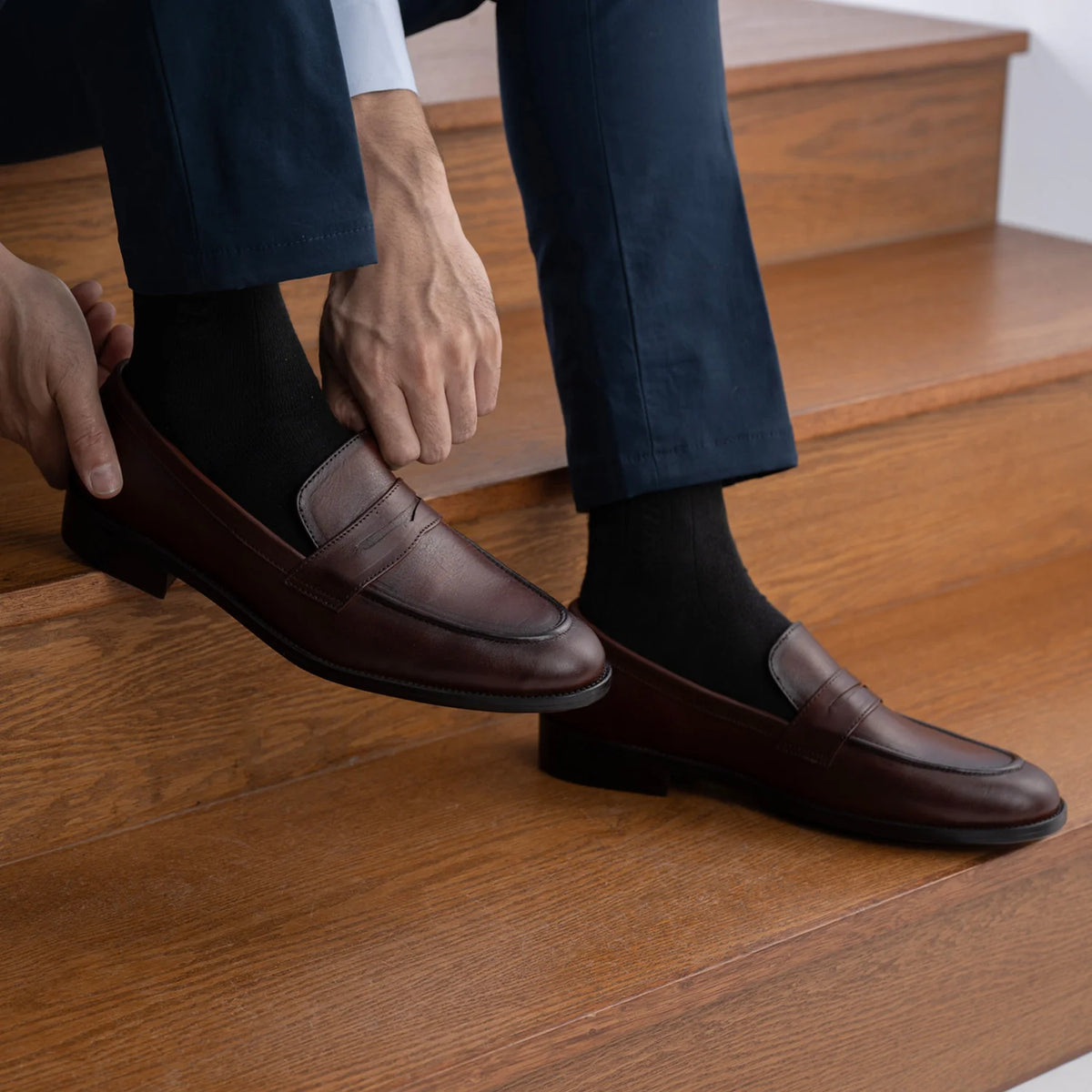 Orlaven Baxton Burnished Brązowy Skórzane mokasyny Męska footwear image 10