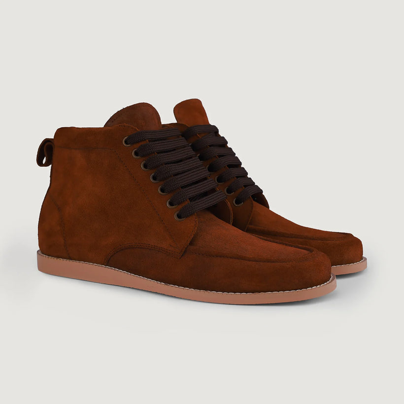Bearman Moc Toe Brązowa Suede Boots Męska