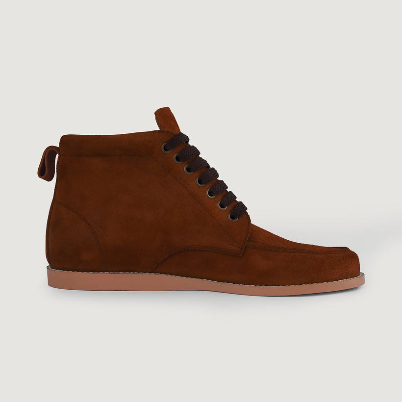 Bearman Moc Toe Brązowa Suede Boots Męska