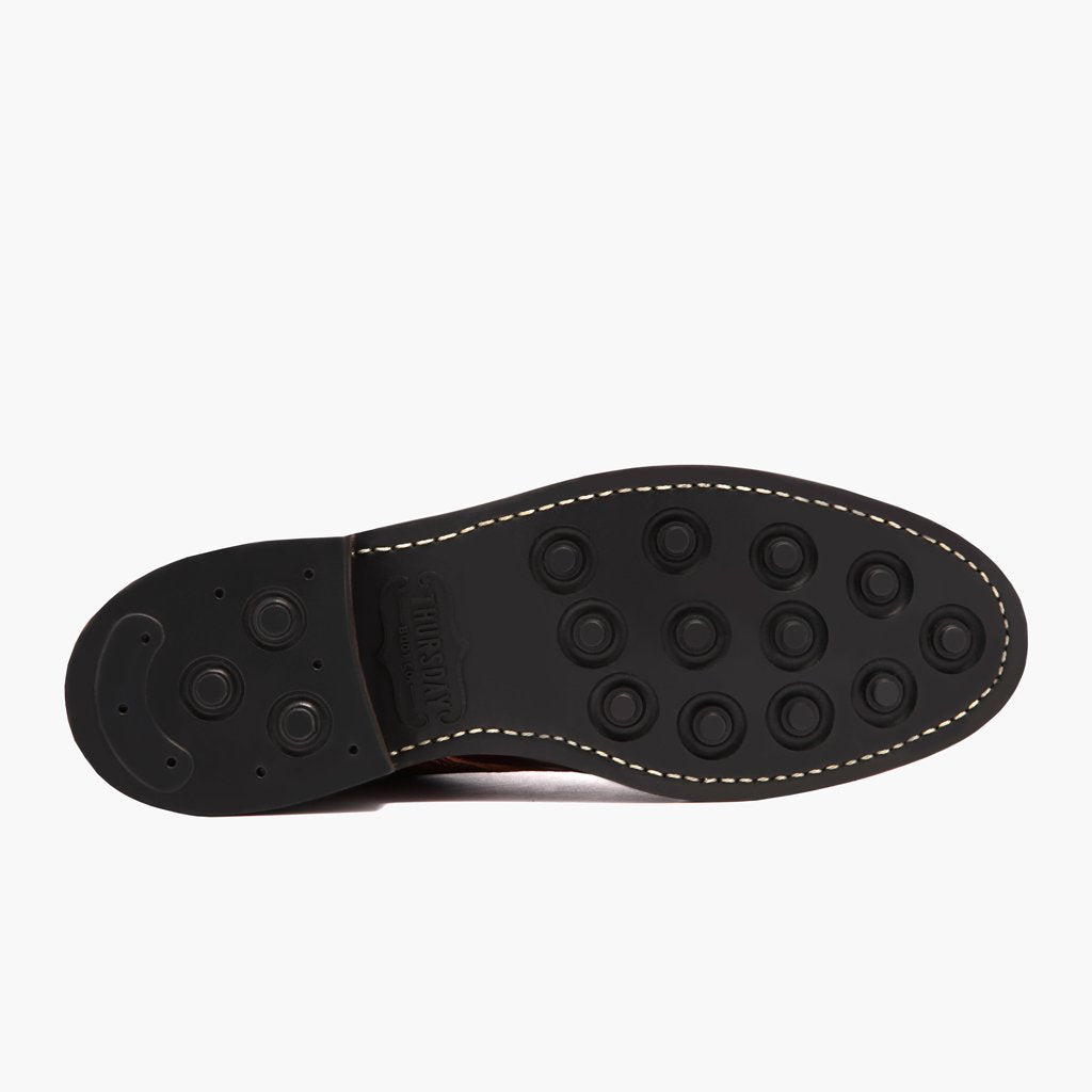 High-Traction Rubber Outsole & Lug Tread Pattern on Vanguard French Roast Skórzane trzewiki Męska For Men