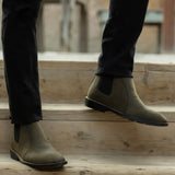 Orlaven Clarkson Chelsea Olive Pullup Leather Boots - StudGuard footwear image 9