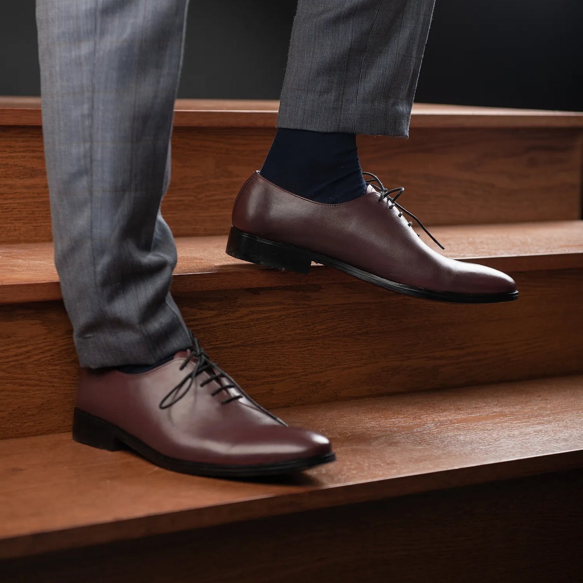 Orlaven Director Wholecut Bordowy Skórzane buty Męska footwear image 10