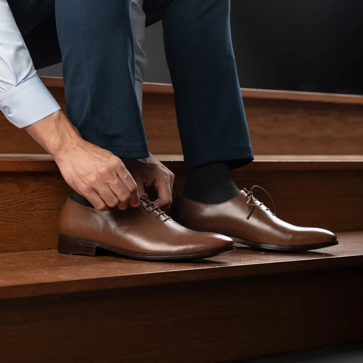 Orlaven Director Wholecut Jasnobrązowy Skórzane buty Męska footwear image 10