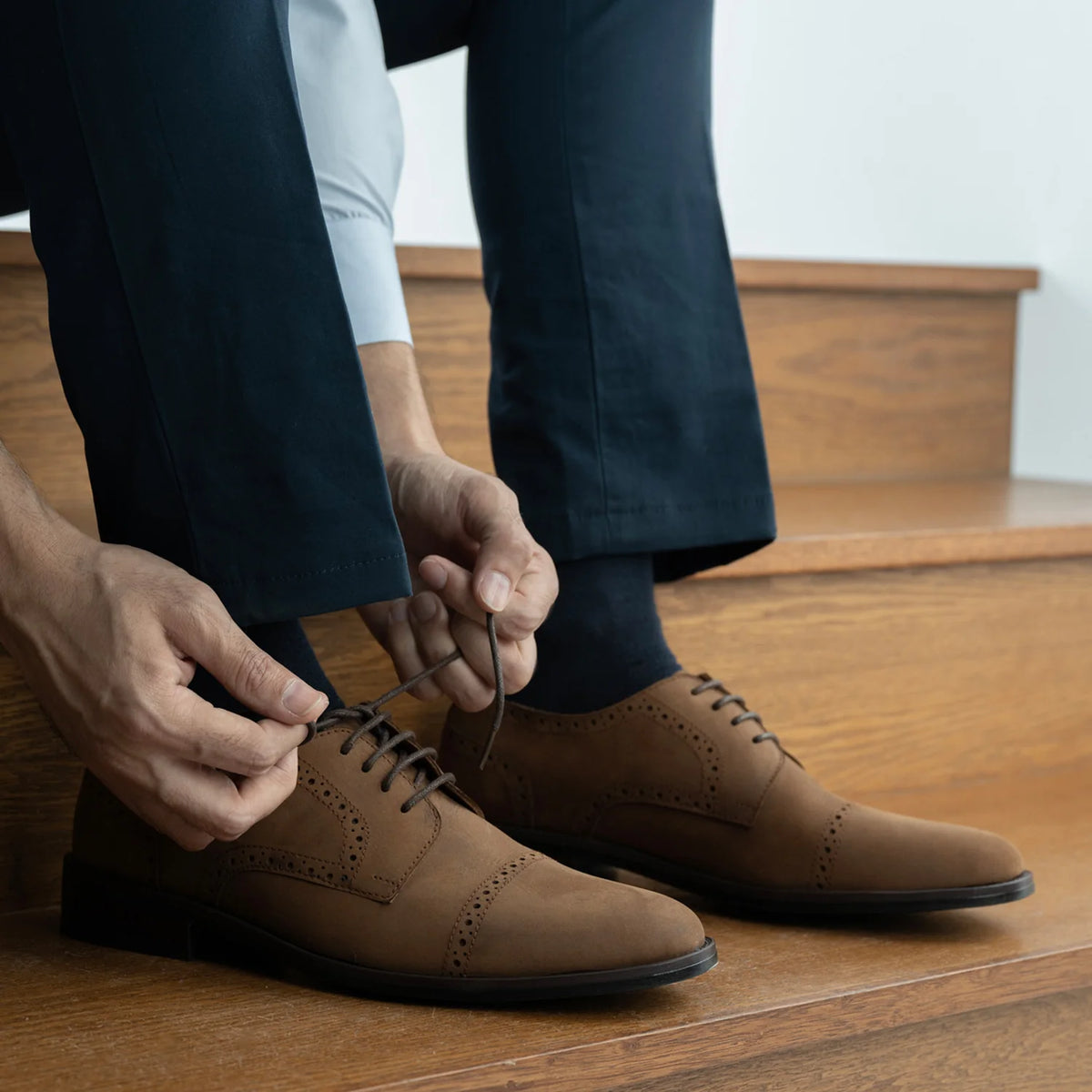 Orlaven Dirk Brogues Derby Brązowy Oil Pullup Skórzane buty - StudGuard Męska footwear image 10
