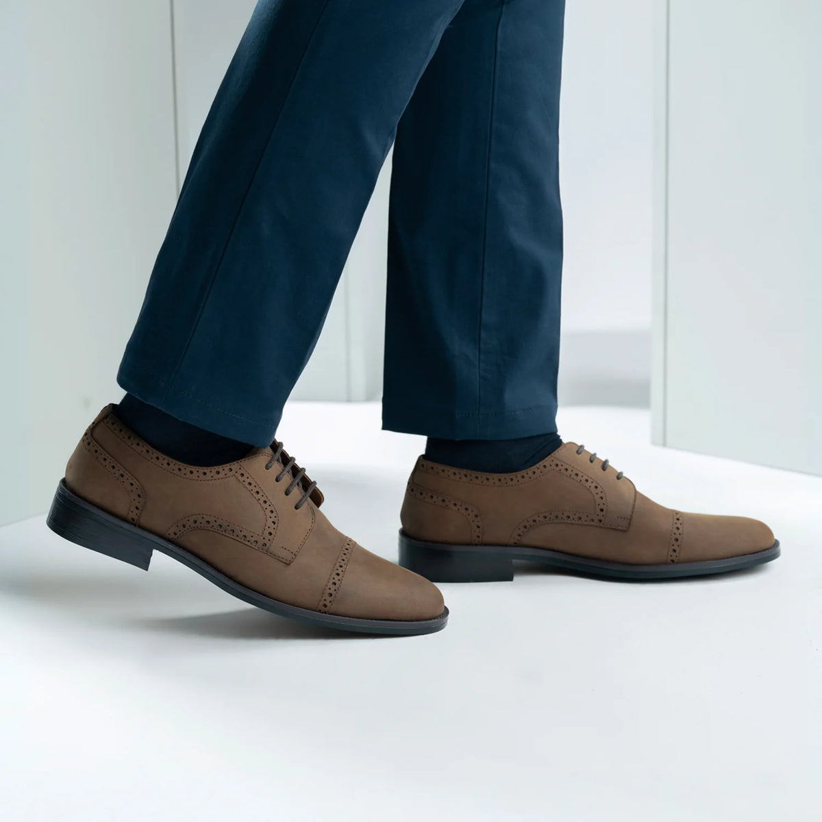 Orlaven Dirk Brogues Derby Brązowy Oil Pullup Skórzane buty - StudGuard Męska footwear image 9