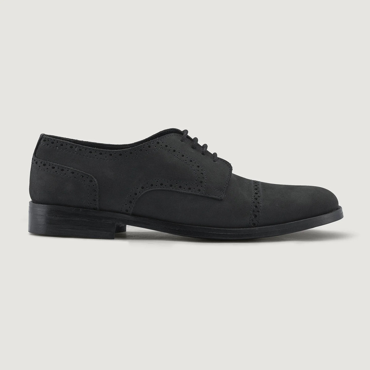 Matte Black Full-Grain leather Shoes - Konstrukcja ramowa Goodyear welt i detal noska