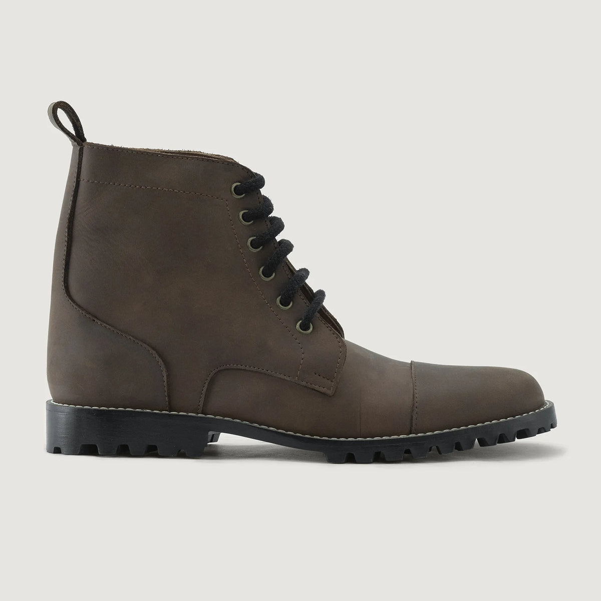 Waxed Brown Full-Grain leather Boots - Konstrukcja ramowa Goodyear welt i detal noska