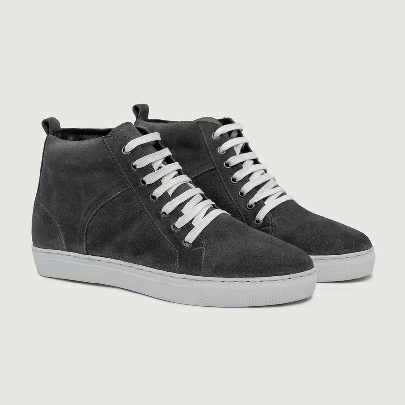Marty High Top Grey Suede Skórzane sneakersy Męska