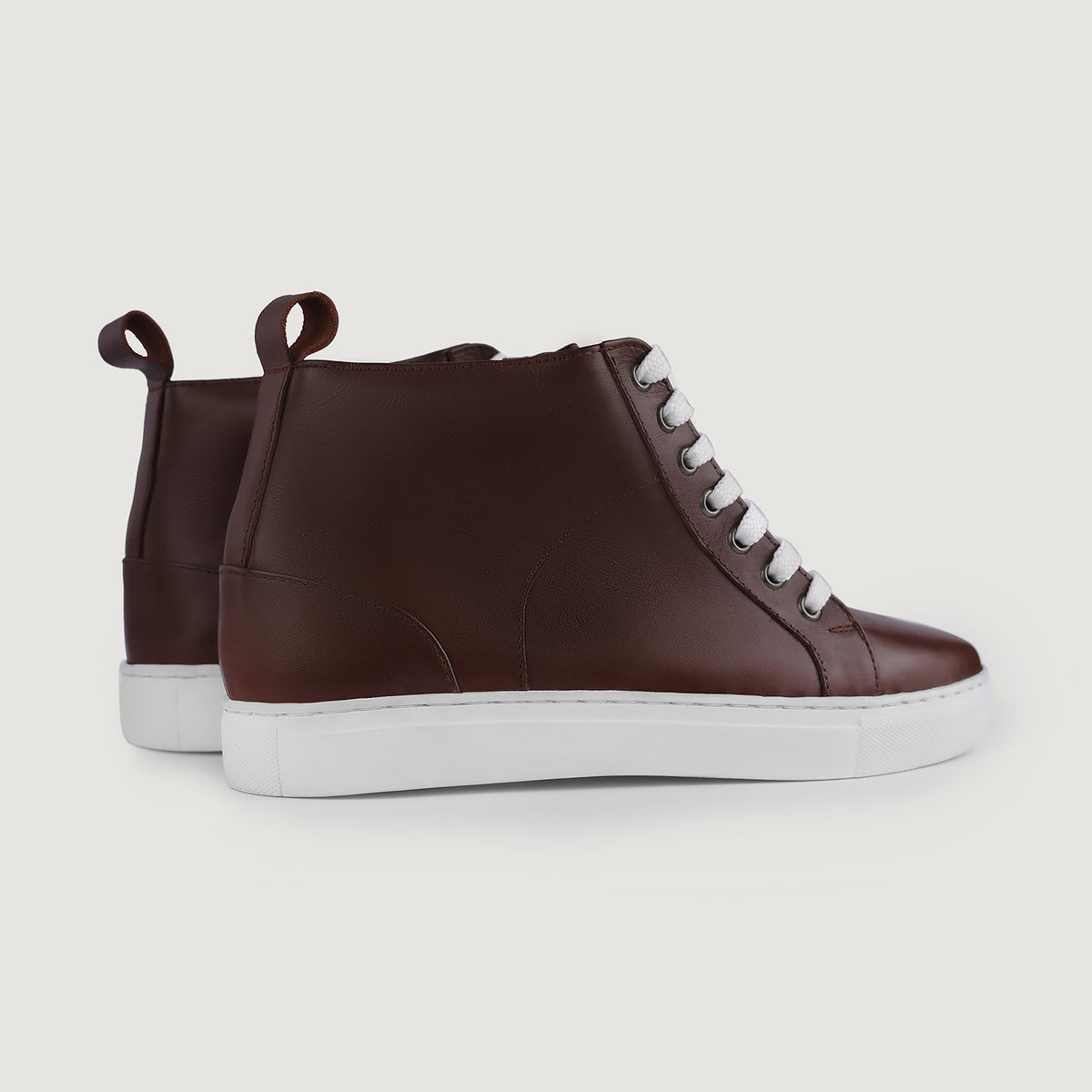 Orlaven Marty High Top Bordowy Skórzane sneakersy Męska footwear image 10