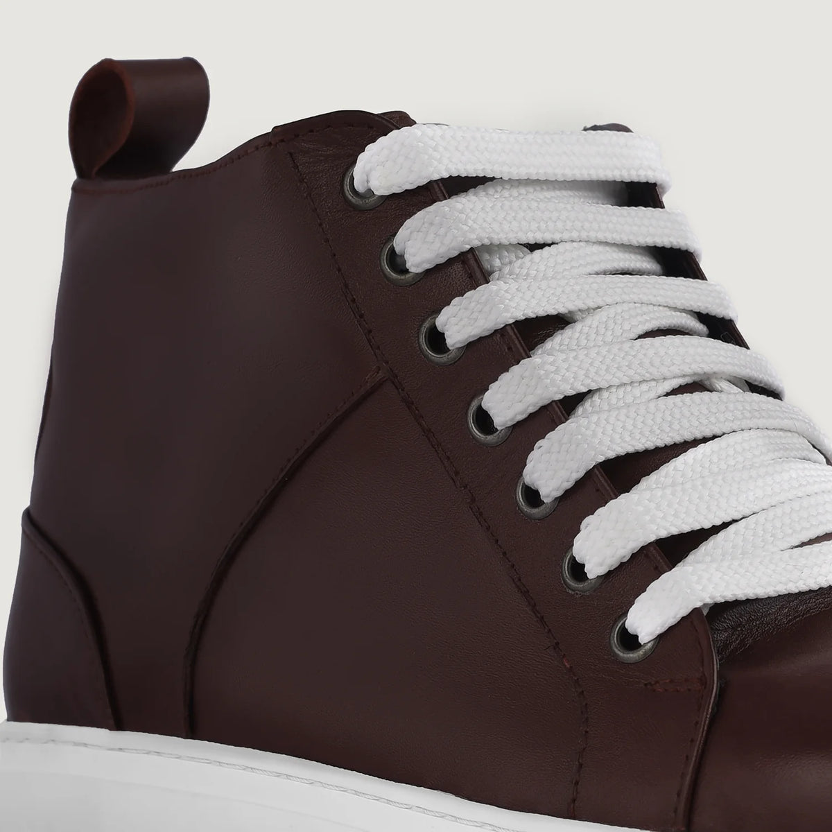 Orlaven Marty High Top Bordowy Skórzane sneakersy Męska footwear image 9