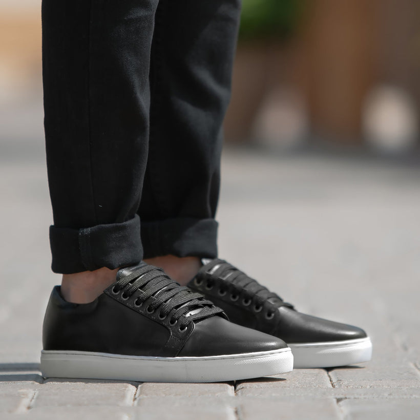 Murphy Low Top Czarny Skórzane sneakersy Męska