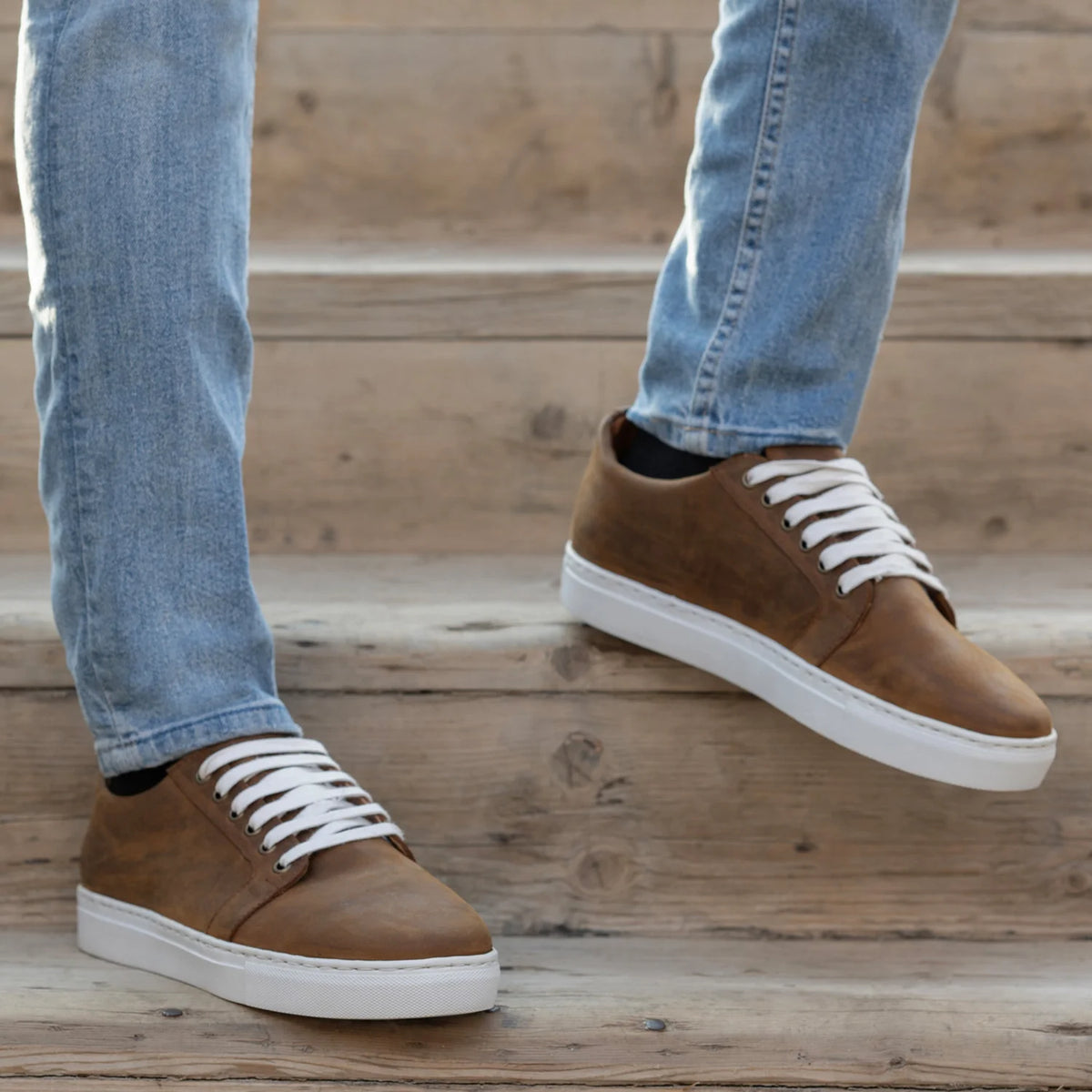 Orlaven Murphy Low Top Burnt Copper Pullup Skórzane sneakersy Męska footwear image 9