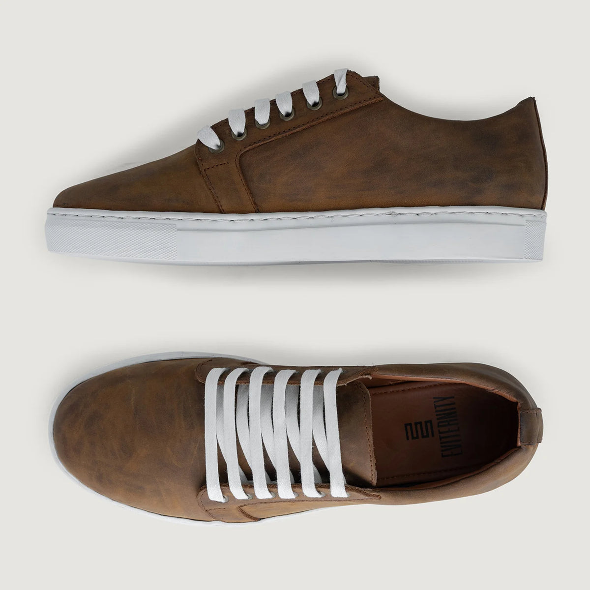 Murphy Low Top Burnt Copper Pullup Skórzane sneakersy Męska For Men - Wzmocniony zapiętek i precyzyjne podwójne szwy