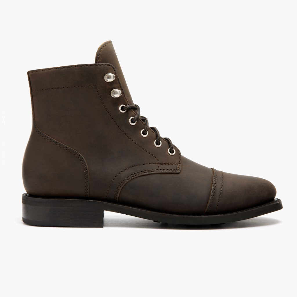 Captain Tobacco Skórzane trzewiki Damska in Classic Full-Grain Leather - Widok z profilu | Kup online w oficjalnym sklepie