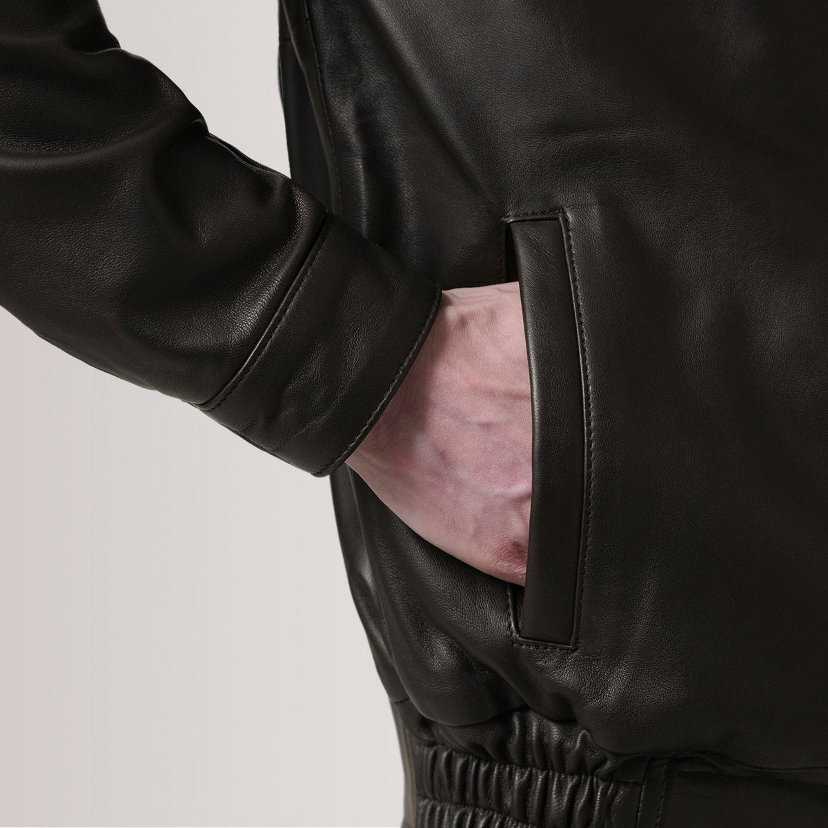 Alfred Skórzana Kurtka Bomberka Męska – alternate product view 6