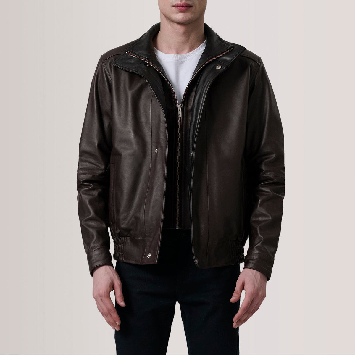 Alfred Skórzana Kurtka Bomberka Męska – alternate product view 1