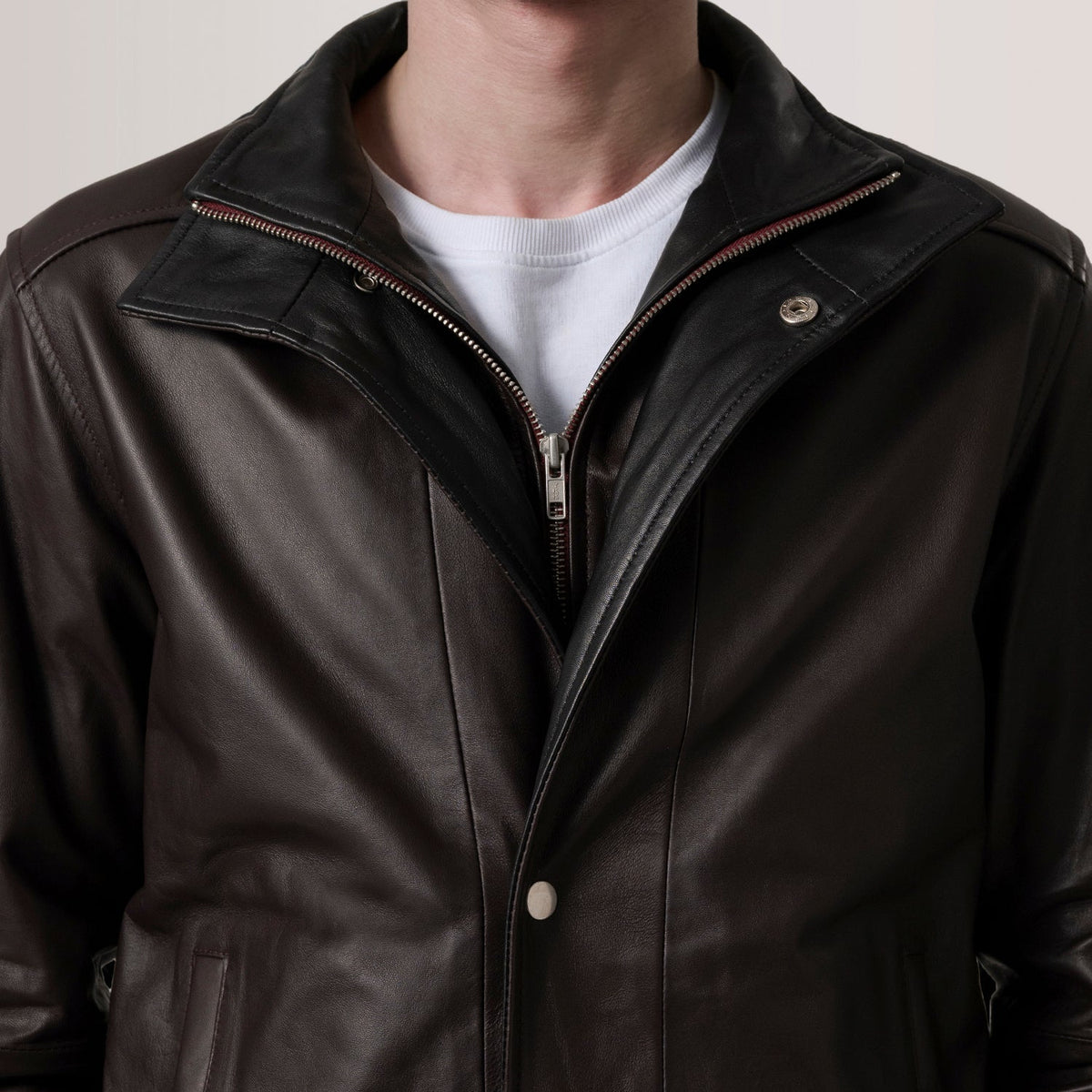 Alfred Skórzana Kurtka Bomberka Męska – alternate product view 4