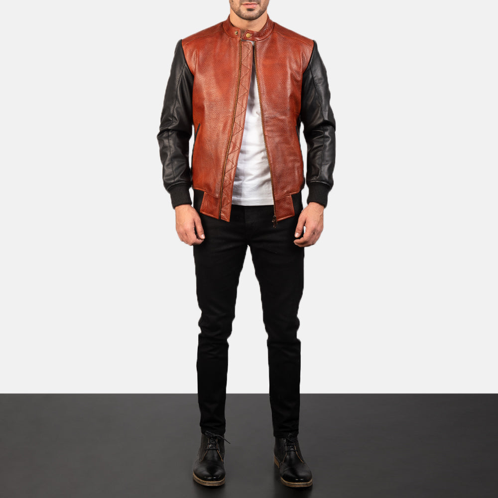 Avan Skórzana Kurtka Bomberka Męska – alternate product view 3