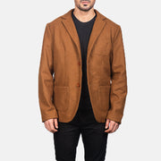 
Khaki Wool Blazer in Khaki Synthetic Wool - Widok z przodu i dopasowana sylwetka | Kup online w oficjalnym sklepie