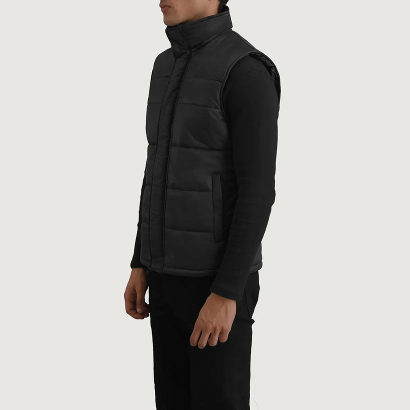 Bryan Czarna Puffer Vest Męska