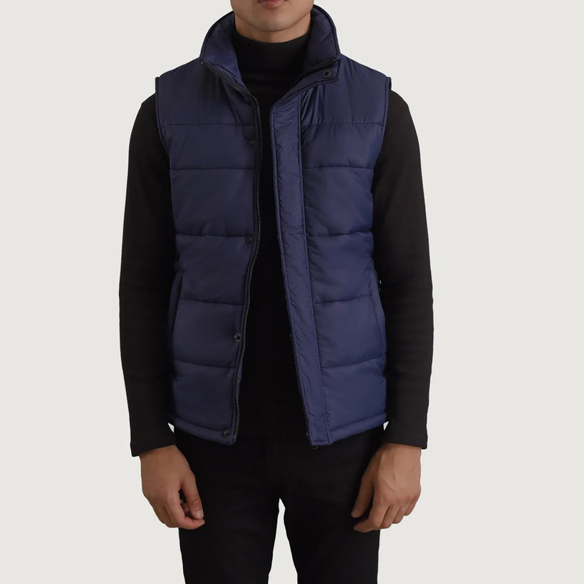 Bryan Blue Puffer Vest Męska