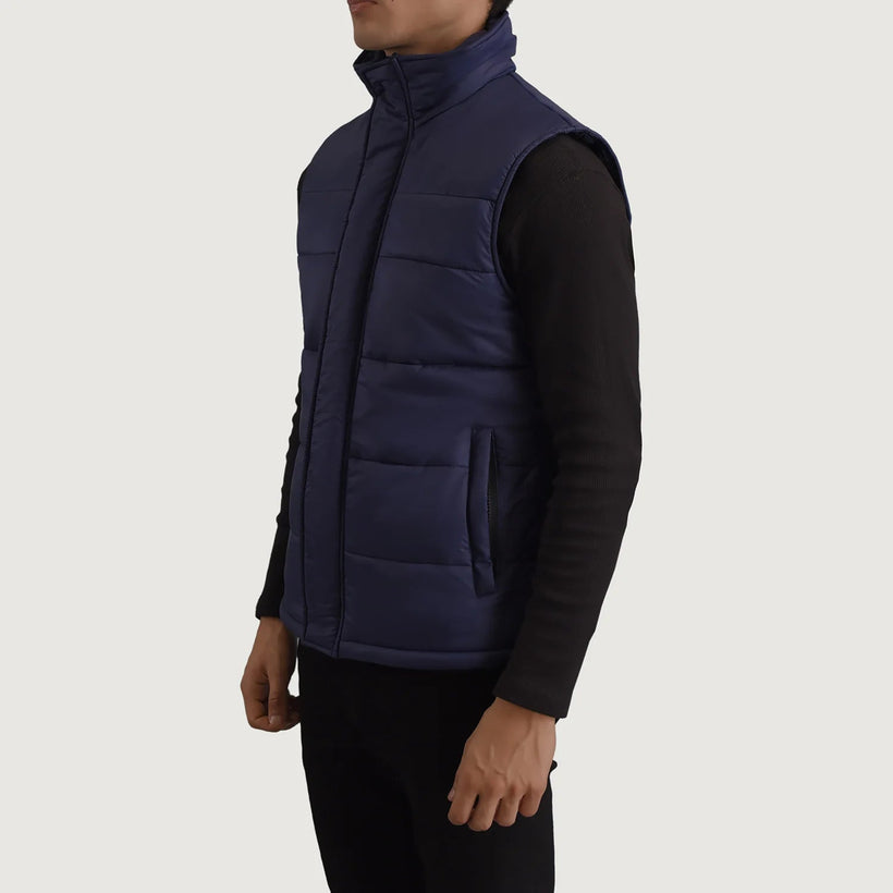 Bryan Blue Puffer Vest Męska