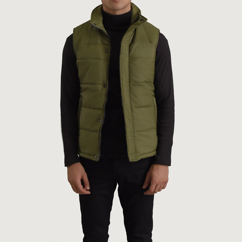 Bryan Green Puffer Vest Męska