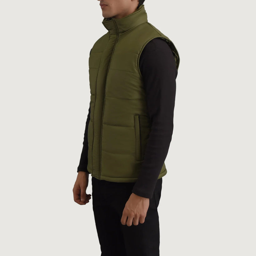 Bryan Green Puffer Vest Męska