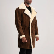 
Charles Skórzany Płaszcz Brązowy Shearling Skórzany Płaszcz Męska – alternate product view 2